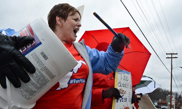 From the West Virginia Teachers' Picket Line in Wheeling