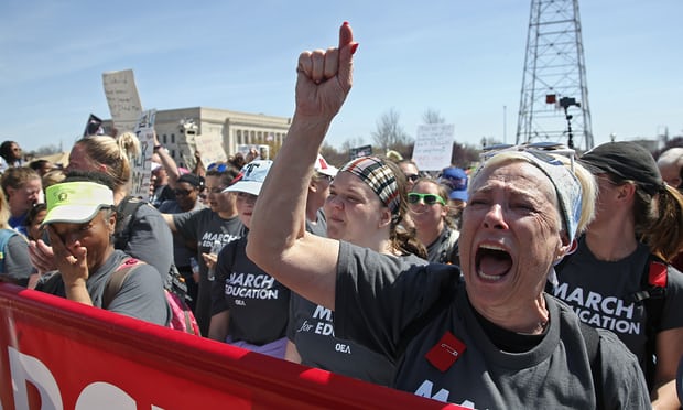 Black & Latino Marching Band Leads Oklahoma Teachers on Last Leg of 110 Mile March