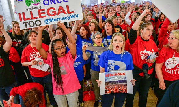 Wave of teachers' wildcat strikes spreads to Oklahoma and Kentucky