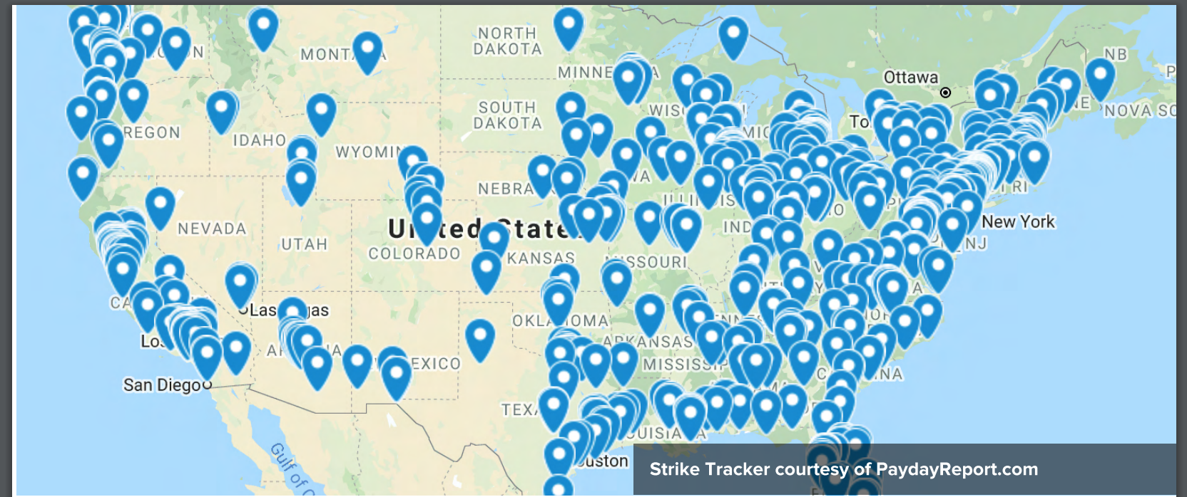 1,650th Strike Recorded by Payday in Richmond - NoLa Garbage Workers Strike - Rural NC Bojangle Workers Strike