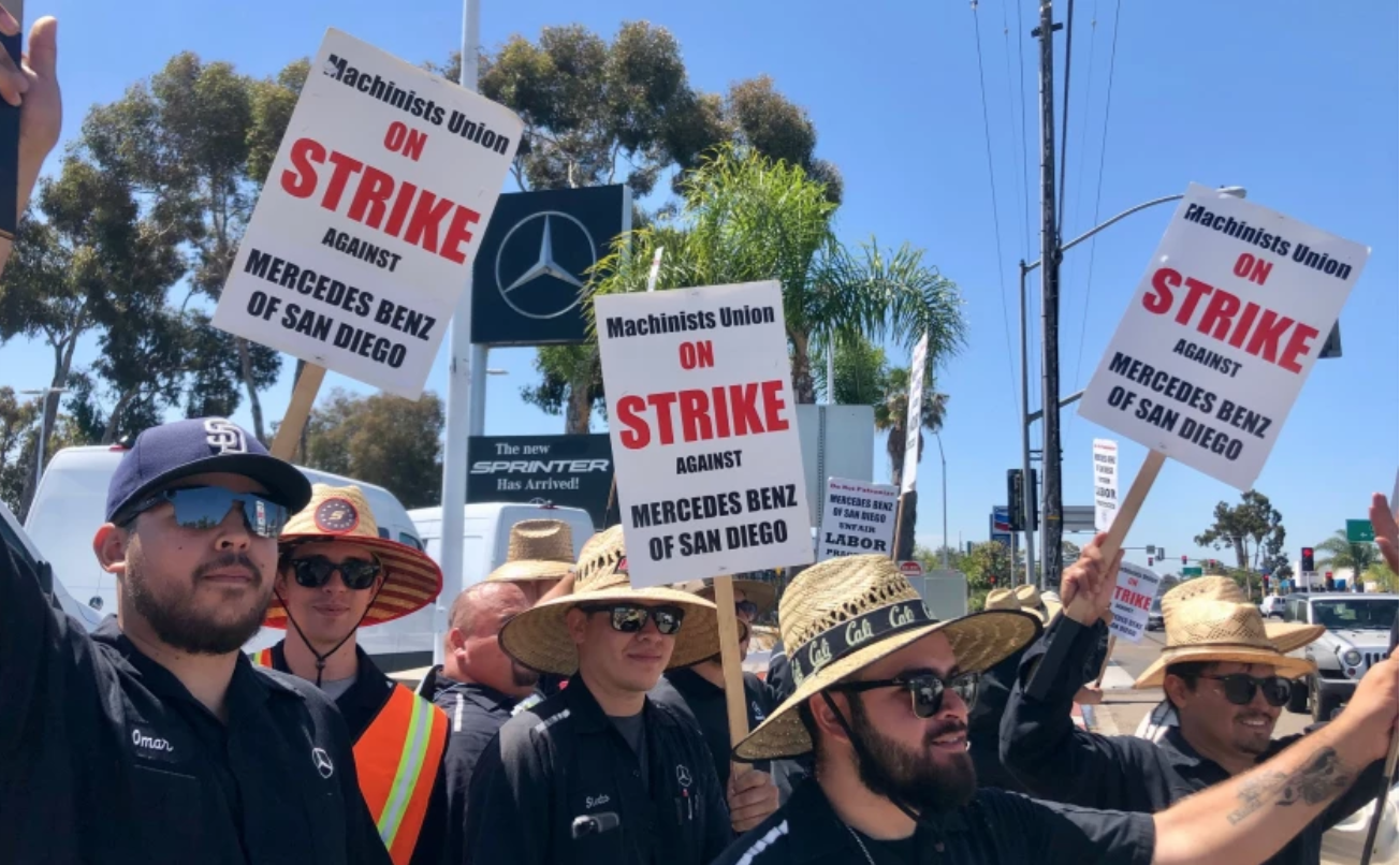 Mercedes-Benz of San Diego Fires 20 Strikers - Youngstown Street Workers Move to Strike - Federal Monitor Warns UAW Concealing Information 