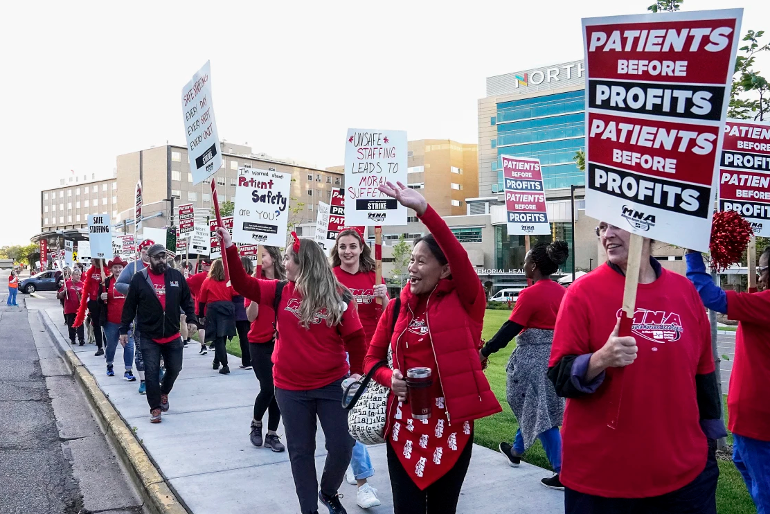 Strikes Doubled in the Last Month - 15,000 Minnesota Nurses Strike - 90,000 Rail Workers Could Strike on Friday 