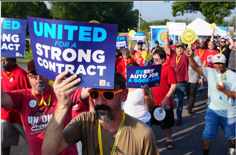 97% of UAW Votes to Strike at Big 3 - Cali May Give Unemployment Benefits to Strikers - Youngstown Teacher Walkout